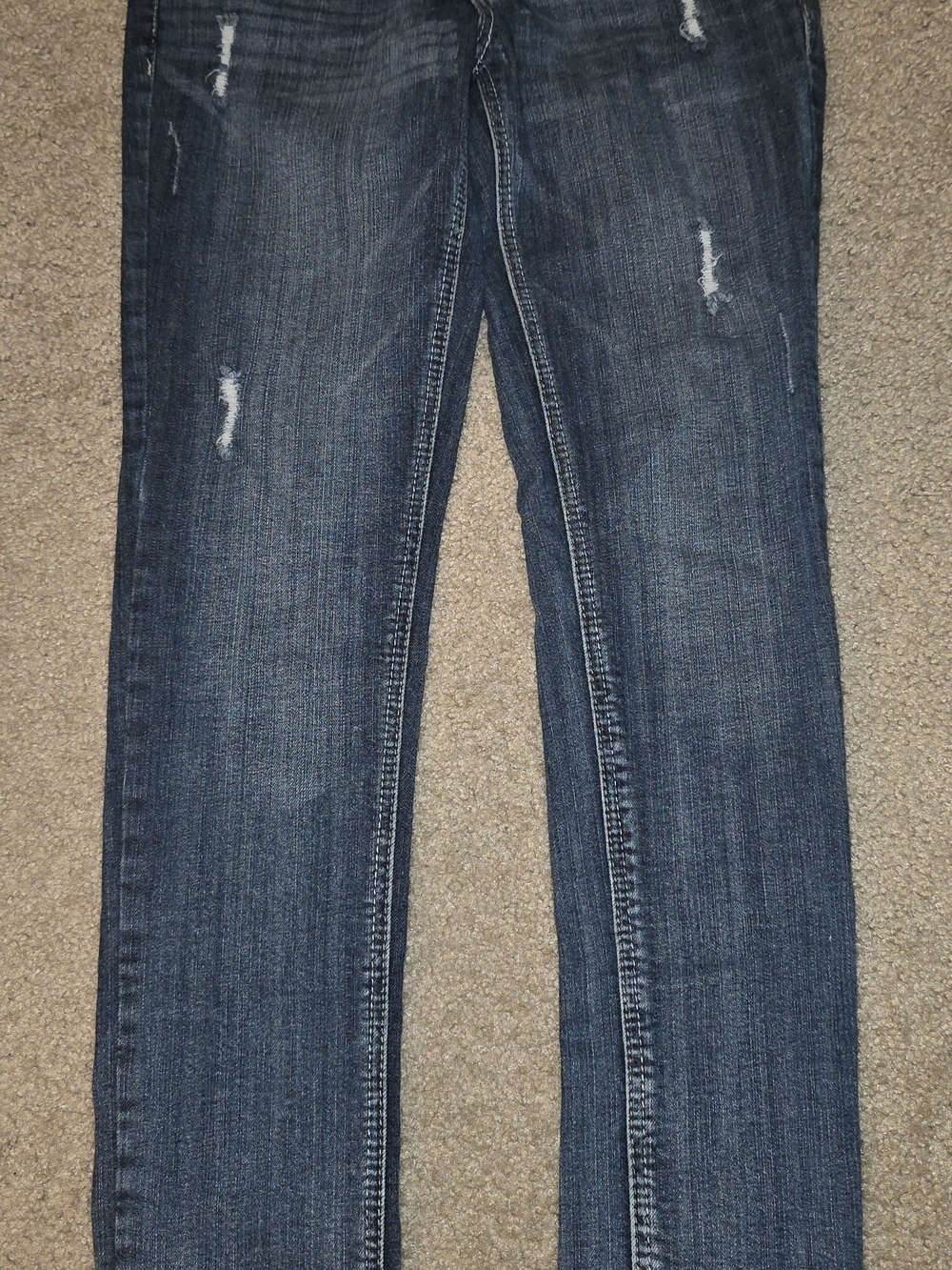 Vintage JOLT Jeans Womens 11 Denim Pocket Design Distressed Dark Blue Wash